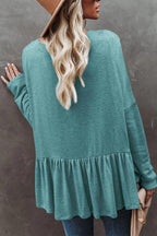 Breasted Long-sleeved Cardigan Thin Coat