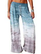 Loose Gradient Printed Yoga Wide Leg Sports Pants