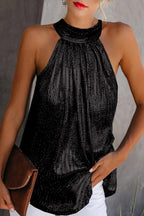 Shiny Halter Neck Camisole