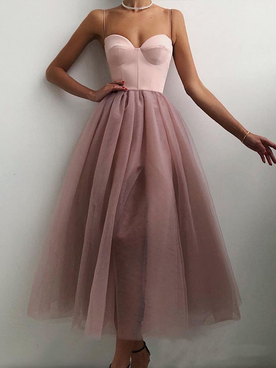 Satin Crisscross Backless Lace-up Dress