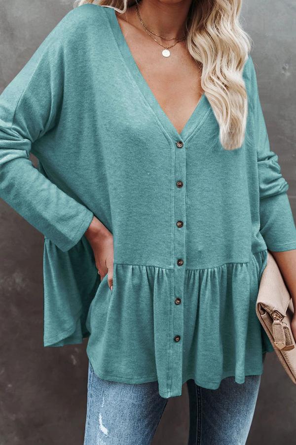 Breasted Long-sleeved Cardigan Thin Coat