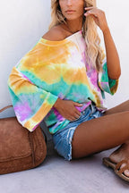 Harmony Tie Dye Bell Sleeve Knit Top