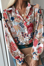 Flower Print Long Sleeve Shirt