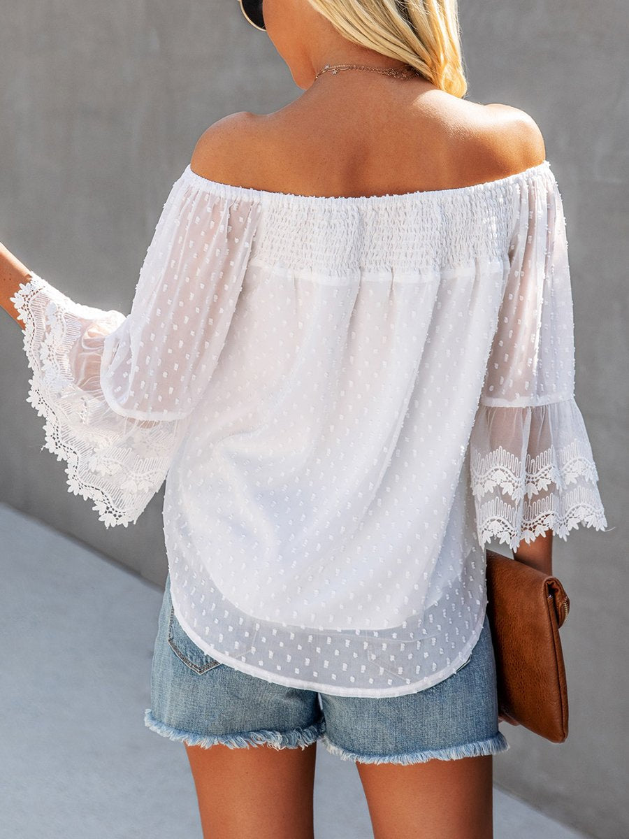 One Shoulder Solid Chiffon Top