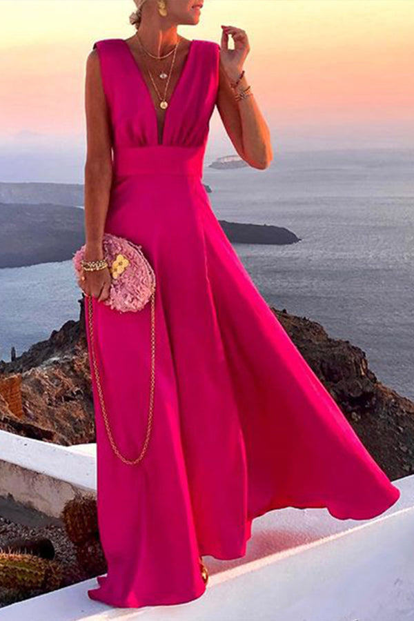 Fashion V-neck Long Dress