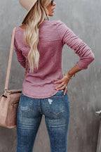 V-Neck Long Sleeve Top