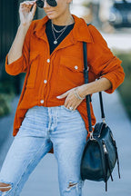 Stitching Casual Loose Single-breasted Mid-length Shirt