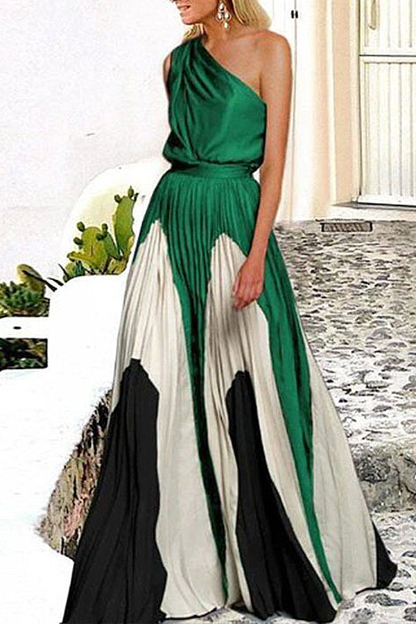 Vacation Sexy Off Shoulder Print Maxi Dress
