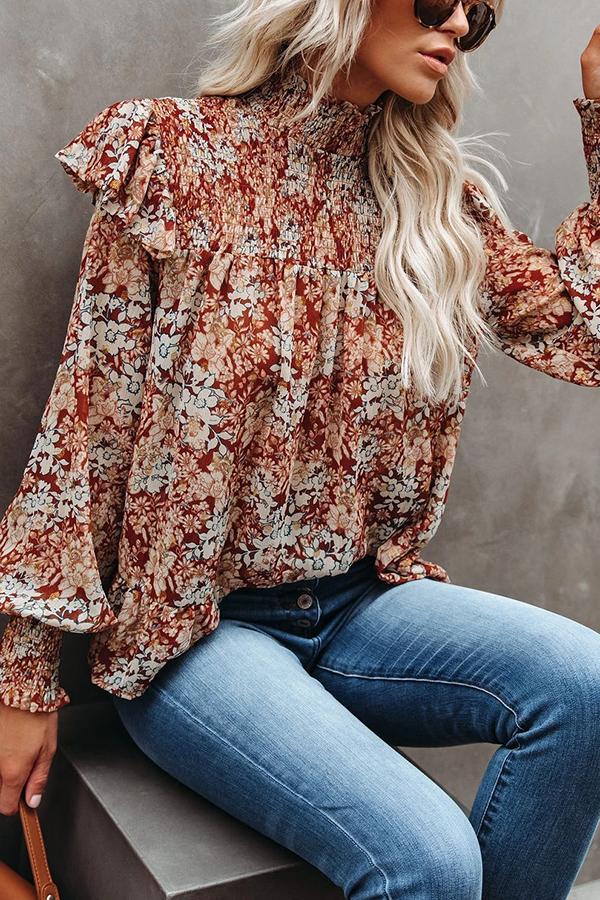 Floral Smocked Top