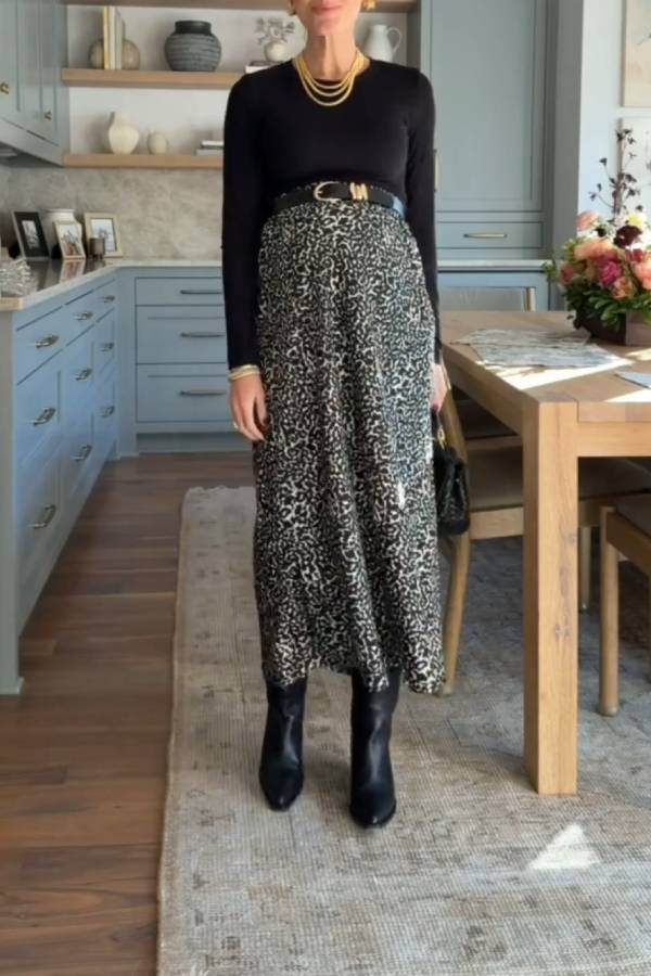 Women's Maxi Slip A-Line Skirt