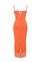 Mesh Floral Patchwork Corset Cami Bodycon Slit Maxi Dresses