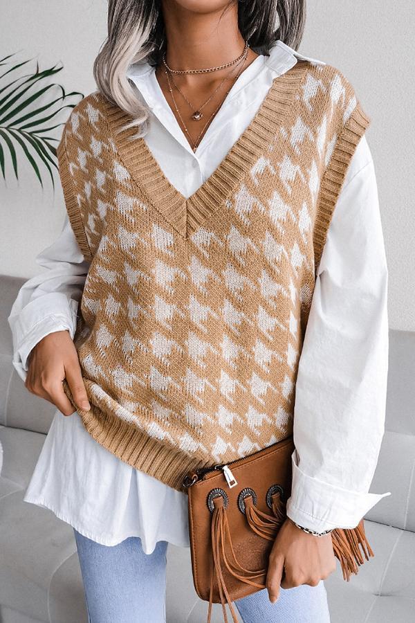 Houndstooth Sweater Vest