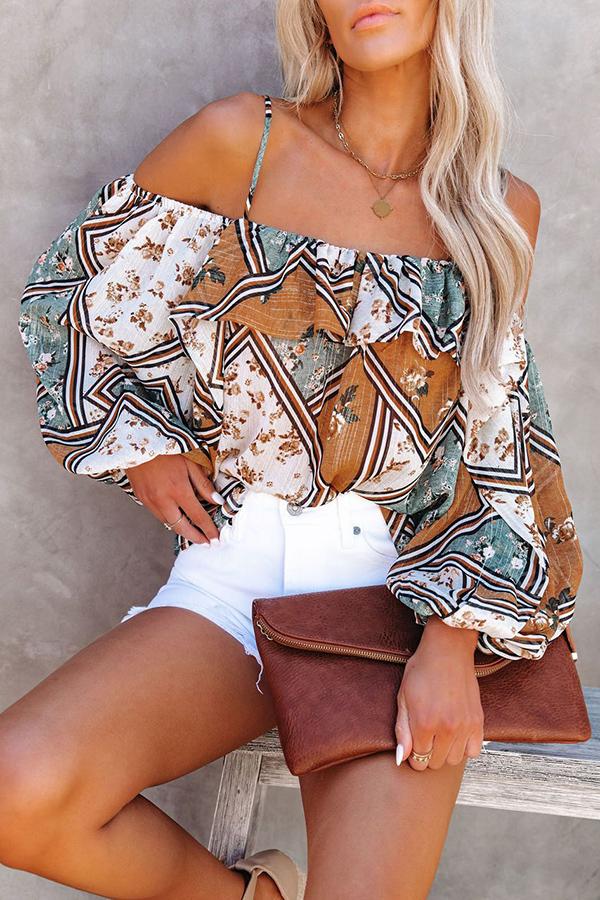 Printed Off-the-shoulder Top