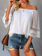 One Shoulder Solid Chiffon Top