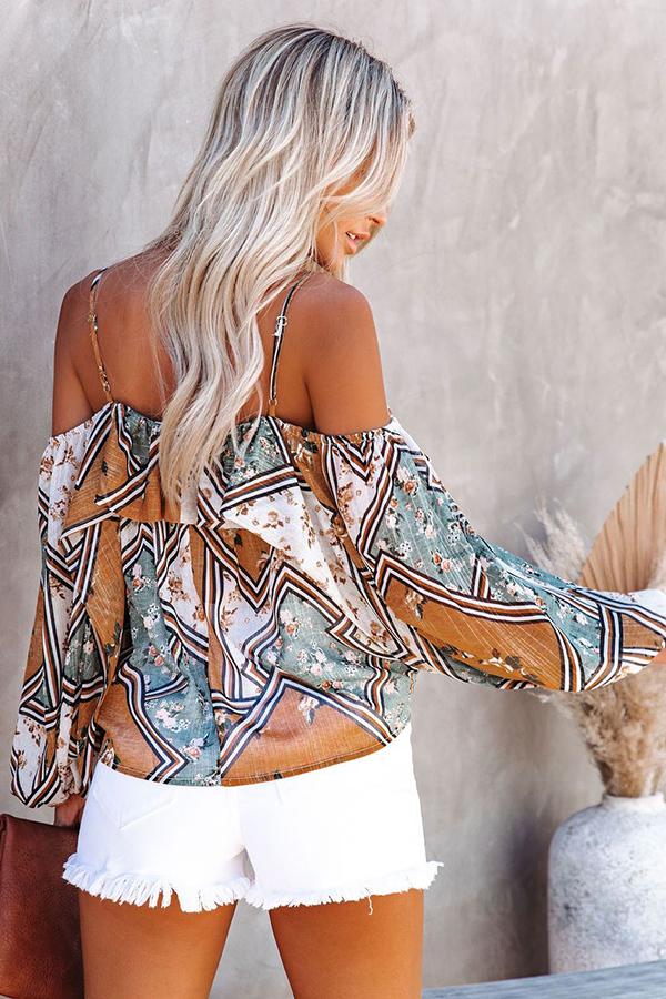 Printed Off-the-shoulder Top
