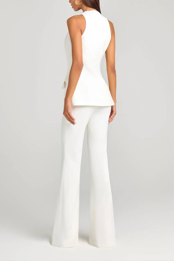Women Power High Rise Side Zipper Flare Slim Fit Pants