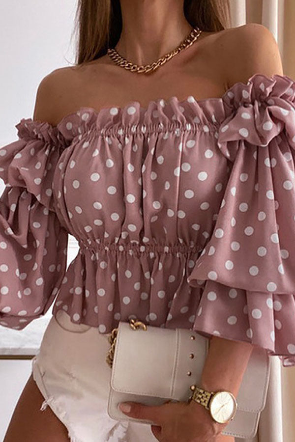 Printed Ruffle Blouse