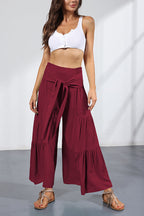Bandage Casual Women's Wide Leg Pants