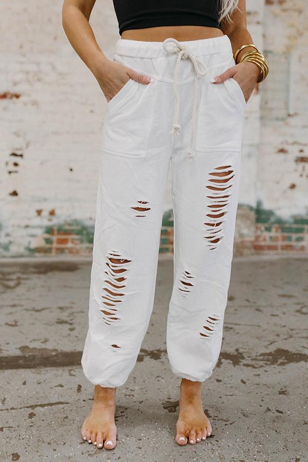 Retro Distressed Sweatpants