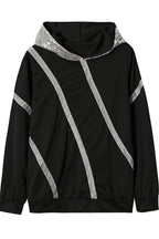 Shiny Striped Hoodie