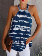 Striped Tie Dye Halter Camisole
