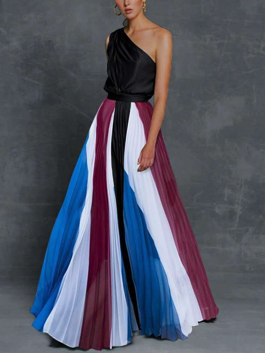 Vacation Sexy Off Shoulder Print Maxi Dress