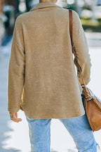 Stitching Casual Loose Single-breasted Mid-length Shirt