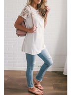 Elegant Lace Sexy Hollow Shirt
