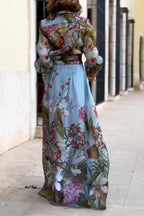 Elegant Printed Shirt & Skirt Two-Piece Set