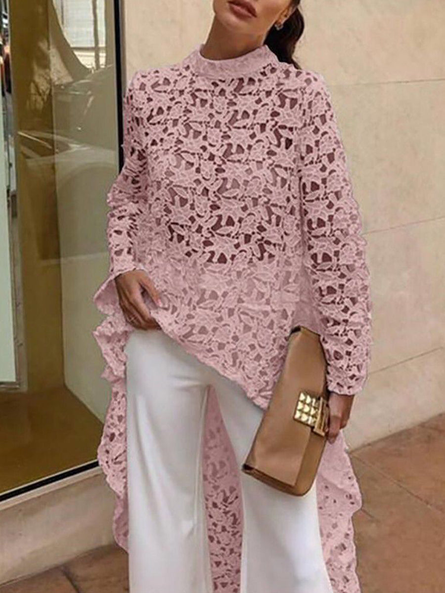 Fashion Sexy Lace Hollow Top