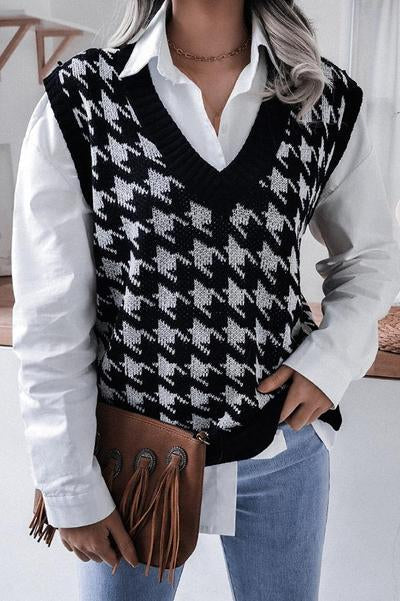 Houndstooth Sweater Vest