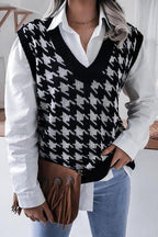 Houndstooth Sweater Vest