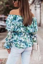 Floral Print Off-shoulder Top