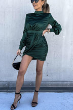 Satin Ruched Dress
