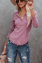 V-Neck Long Sleeve Top