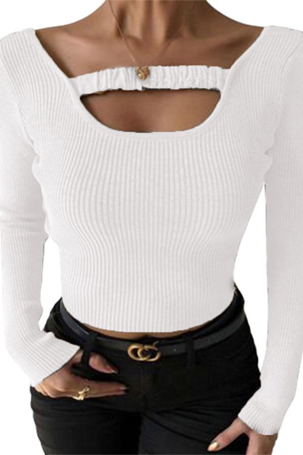 Solid Color Threaded Top