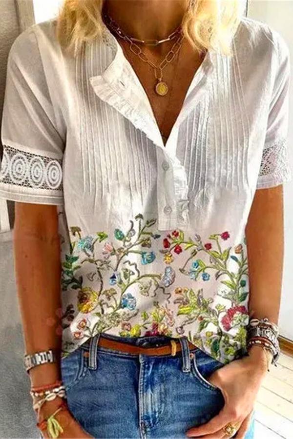 Fashionable Women's Printed Shirt