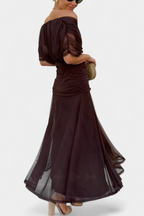 Camille |  Long floral dress with Belly Cover