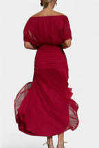 Camille |  Long floral dress with Belly Cover