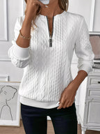 Lynne | Cable-Knit Zip Sweatshirt