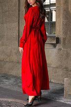 V-Neck Slit Design Sexy Maxi Dress