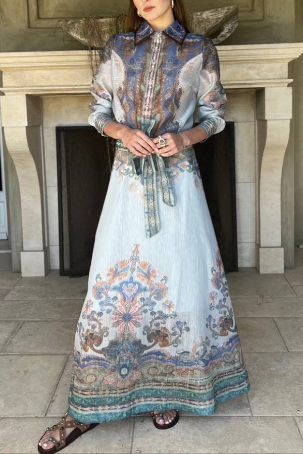 Katherine Tie Waist Maxi Skirt