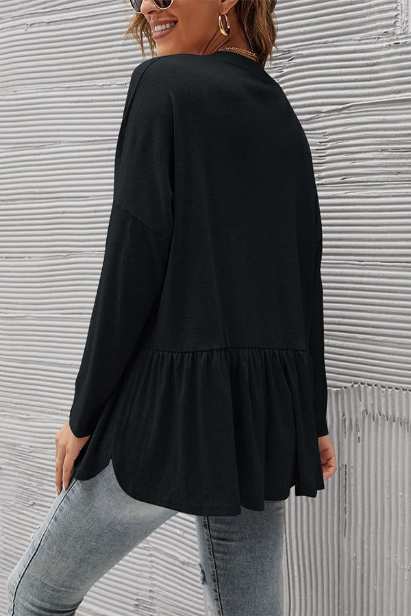 Breasted Long-sleeved Cardigan Thin Coat