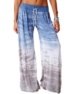 Loose Gradient Printed Yoga Wide Leg Sports Pants