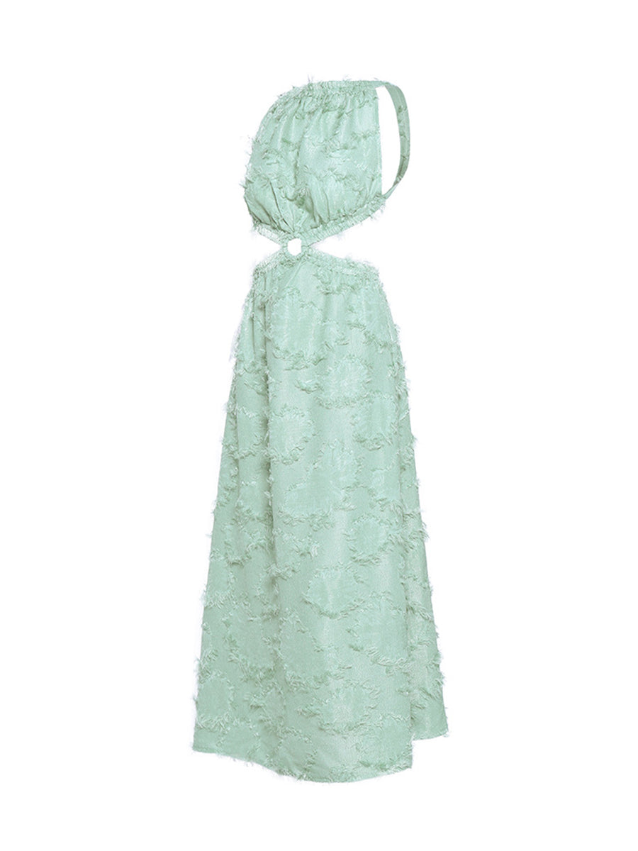Chic Cutout Back Open Maxi Vacation Dress