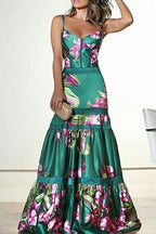 Printed Suspender Dress
