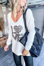 Sequined Love Patchwork Pullover