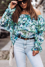 Floral Print Off-shoulder Top