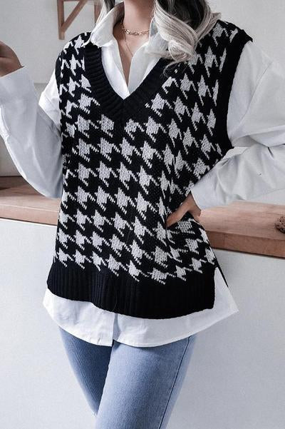 Houndstooth Sweater Vest