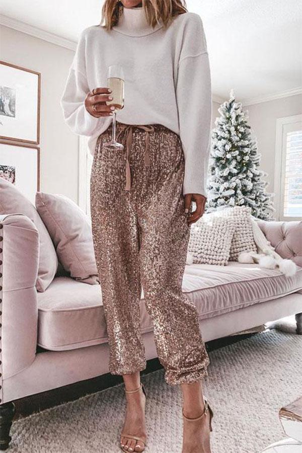 Fashion Casual Sequin Pants